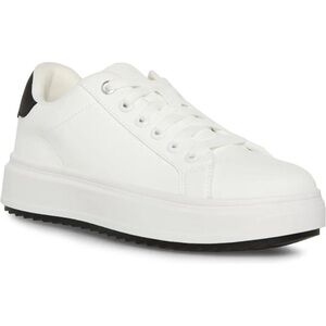 Madden Girl Faux Leather Black and White Jaime Sneaker, Women’s Size 9